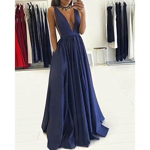 A-Line Minimalist Sexy Wedding Guest Formal Evening Dress V Neck Sleeveless Floor Length Satin with Pleats 2021
A-Line Minimalist Sexy Wedding Guest Formal Evening Dress V Neck Sleeveless Floor Length Satin with Pleats 2021
