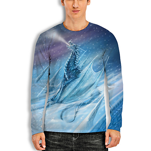 Men's T shirt 3D Print Graphic 3D Animal Print Long Sleeve Casual Tops Cartoon Classic Blue
Men's T shirt 3D Print Graphic 3D Animal Print Long Sleeve Casual Tops Cartoon Classic Blue