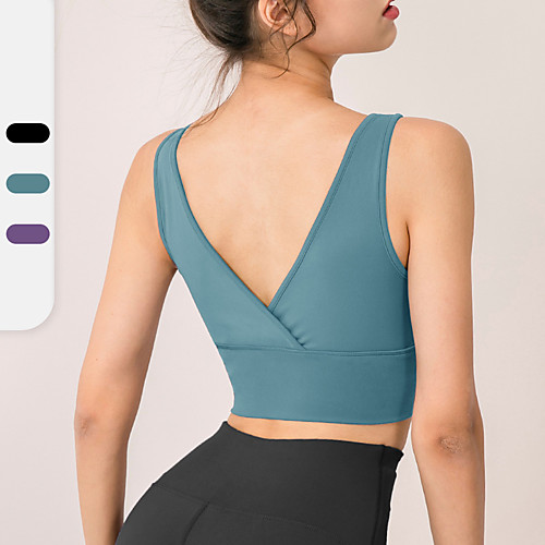 Women's Sports Bra Bralette Strappy Back Spandex Fitness Gym Workout Running Breathable Soft Removable Padded Medium Support Black Purple Blue Solid Colored / Stretchy / Athleisure
Women's Sports Bra Bralette Strappy Back Spandex Fitness Gym Workout Running Breathable Soft Removable Padded Medium Support Black Purple Blue Solid Colored / Stretchy / Athleisure