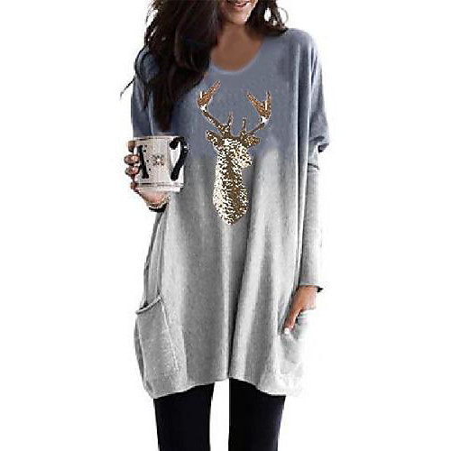 Women's T Shirt Dress Tee Dress Short Mini Dress Purple Gray Orange Light Blue Long Sleeve Print Fall Round Neck Casual Christmas Loose 2021 S M L XL XXL 3XL 4XL 5XL
Women's T Shirt Dress Tee Dress Short Mini Dress Purple Gray Orange Light Blue Long Sleeve Print Fall Round Neck Casual Christmas Loose 2021 S M L XL XXL 3XL 4XL 5XL