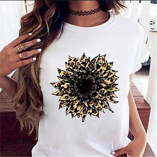 Women's T shirt Floral Print Round Neck Tops Basic Basic Top White Black Purple
Women's T shirt Floral Print Round Neck Tops Basic Basic Top White Black Purple