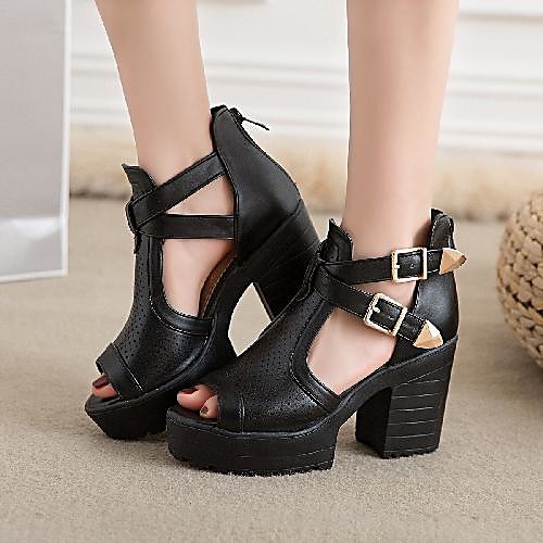 Women's Sandals Chunky Heel Peep Toe Block Heel Sandals Classic Preppy Roman Shoes Daily Office & Career PU Solid Colored White Black Pink
Women's Sandals Chunky Heel Peep Toe Block Heel Sandals Classic Preppy Roman Shoes Daily Office & Career PU Solid Colored White Black Pink