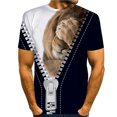 Men's T shirt 3D Print Graphic 3D Animal Print Short Sleeve Casual Tops Cartoon Classic Black
Men's T shirt 3D Print Graphic 3D Animal Print Short Sleeve Casual Tops Cartoon Classic Black
