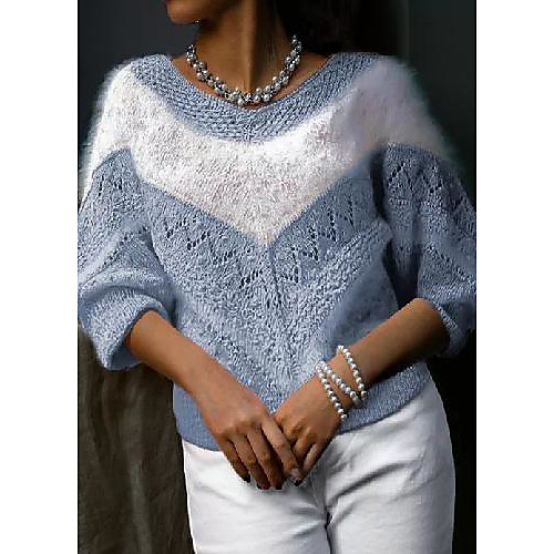 Women's Knitted Color Block Pullover Long Sleeve Sweater Cardigans Turtleneck Spring Fall Blue Blushing Pink
Women's Knitted Color Block Pullover Long Sleeve Sweater Cardigans Turtleneck Spring Fall Blue Blushing Pink