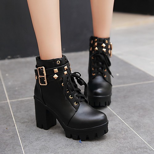 Women's Boots Platform Chunky Heel Round Toe Mid Calf Boots Booties Ankle Boots Casual Vintage Classic Daily Office & Career PU Solid Colored Winter White Black / Mid-Calf Boots
Women's Boots Platform Chunky Heel Round Toe Mid Calf Boots Booties Ankle Boots Casual Vintage Classic Daily Office & Career PU Solid Colored Winter White Black / Mid-Calf Boots