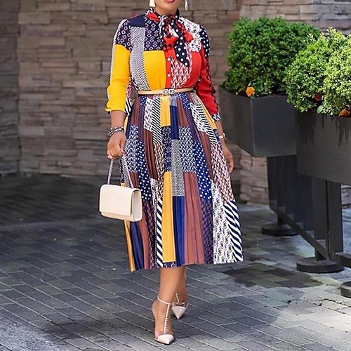 Women's Swing Dress Midi Dress Yellow Long Sleeve Print Fall Winter Casual 2021 M L XL XXL 3XL
Women's Swing Dress Midi Dress Yellow Long Sleeve Print Fall Winter Casual 2021 M L XL XXL 3XL