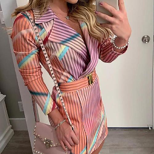 Women's A Line Dress Knee Length Dress Fuchsia Long Sleeve Striped Summer Shirt Collar Work Casual 2021 S M L XL
Women's A Line Dress Knee Length Dress Fuchsia Long Sleeve Striped Summer Shirt Collar Work Casual 2021 S M L XL