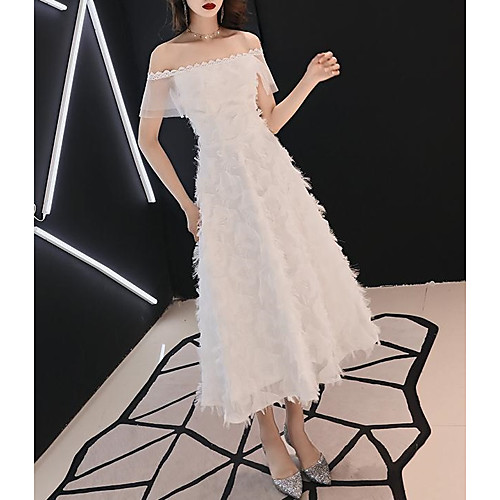 A-Line Minimalist Elegant Party Wear Cocktail Party Dress Off Shoulder Short Sleeve Ankle Length Lace with Lace Insert 2021
A-Line Minimalist Elegant Party Wear Cocktail Party Dress Off Shoulder Short Sleeve Ankle Length Lace with Lace Insert 2021