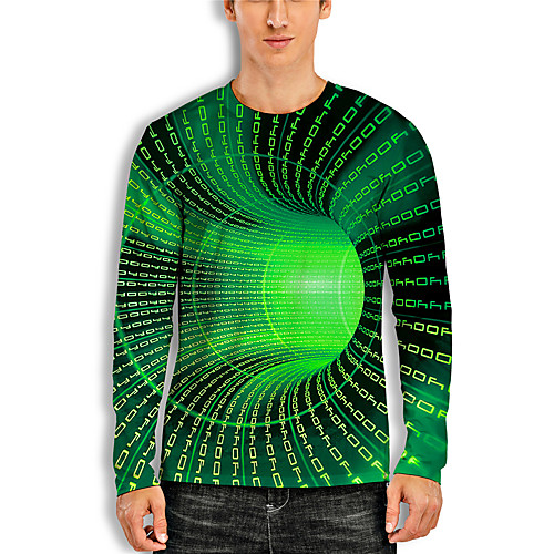 Men's T shirt 3D Print Graphic 3D Print Long Sleeve Casual Tops Cartoon Classic Green
Men's T shirt 3D Print Graphic 3D Print Long Sleeve Casual Tops Cartoon Classic Green