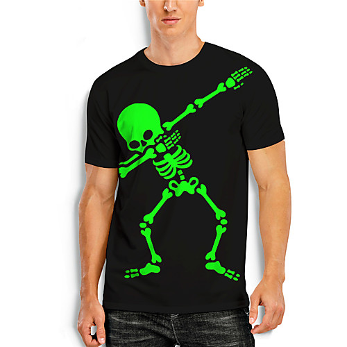 Men's T shirt 3D Print Graphic 3D Skull Print Short Sleeve Casual Tops Simple Classic Green
Men's T shirt 3D Print Graphic 3D Skull Print Short Sleeve Casual Tops Simple Classic Green