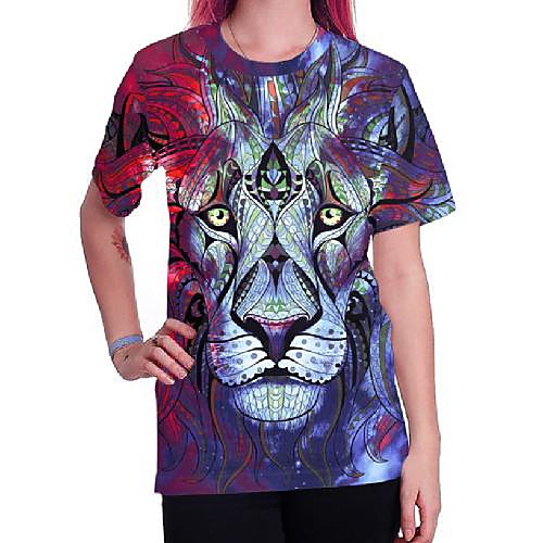 Women's T shirt Animal Print Round Neck Tops Basic Punk & Gothic Basic Top Rainbow
Women's T shirt Animal Print Round Neck Tops Basic Punk & Gothic Basic Top Rainbow