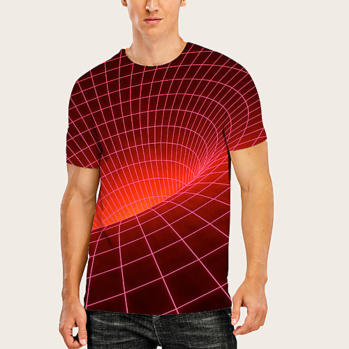 Men's T shirt 3D Print Graphic Optical Illusion 3D Print Short Sleeve Daily Tops Wine
Men's T shirt 3D Print Graphic Optical Illusion 3D Print Short Sleeve Daily Tops Wine