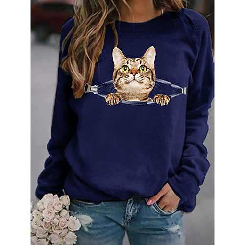 Women's Hoodie Sweatshirt Cat Graphic 3D Daily Basic Casual Hoodies Sweatshirts Black Red Navy Blue
Women's Hoodie Sweatshirt Cat Graphic 3D Daily Basic Casual Hoodies Sweatshirts Black Red Navy Blue