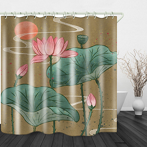 Vintage lotus Background Print Waterproof Fabric Shower Curtain for Bathroom Home Decor Covered Bathtub Curtains Liner Includes with Hooks 72 Inch
Vintage lotus Background Print Waterproof Fabric Shower Curtain for Bathroom Home Decor Covered Bathtub Curtains Liner Includes with Hooks 72 Inch