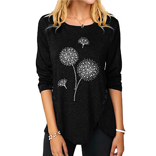 Women's Blouse Shirt Tie Dye Long Sleeve Print Round Neck Christmas Tops Black Blue Red
Women's Blouse Shirt Tie Dye Long Sleeve Print Round Neck Christmas Tops Black Blue Red