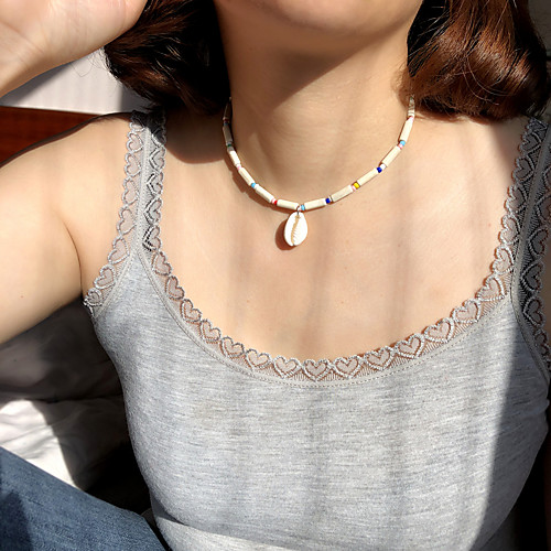 Women's Chain Necklace Beaded Necklace Drop Precious Joy Lucky Shell Angel Unique Design Colorful Fashion Punk Glass Stone Shell White 36 cm Necklace Jewelry 1pc For Party Evening Sport Gift Birthday
Women's Chain Necklace Beaded Necklace Drop Precious Joy Lucky Shell Angel Unique Design Colorful Fashion Punk Glass Stone Shell White 36 cm Necklace Jewelry 1pc For Party Evening Sport Gift Birthday