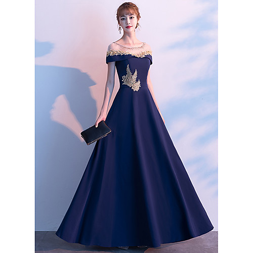 A-Line Sparkle Elegant Prom Formal Evening Dress Illusion Neck Sleeveless Floor Length Stretch Satin with Appliques 2021
A-Line Sparkle Elegant Prom Formal Evening Dress Illusion Neck Sleeveless Floor Length Stretch Satin with Appliques 2021