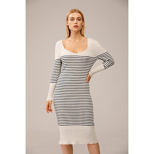 Women's Knitted Striped Pullover Long Sleeve Sweater Cardigans V Neck Fall Winter Light gray
Women's Knitted Striped Pullover Long Sleeve Sweater Cardigans V Neck Fall Winter Light gray