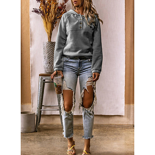 Women's Pullover Hoodie Sweatshirt Plain Patchwork V Neck Daily Casual Hoodies Sweatshirts Long Blue Gray Black
Women's Pullover Hoodie Sweatshirt Plain Patchwork V Neck Daily Casual Hoodies Sweatshirts Long Blue Gray Black