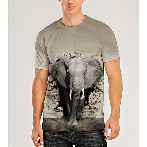 Men's T shirt Shirt 3D Print Graphic 3D Animal Print Short Sleeve Daily Tops Casual Round Neck Light gray
Men's T shirt Shirt 3D Print Graphic 3D Animal Print Short Sleeve Daily Tops Casual Round Neck Light gray