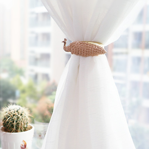 1 Piece Peacock Style Metal Spring Strap Curtain Buckle Decorative Draperies Holdback
1 Piece Peacock Style Metal Spring Strap Curtain Buckle Decorative Draperies Holdback