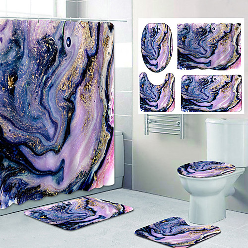 Marbling Pattern PrintingBathroom Shower Curtain Leisure Toilet Four-Piece Design
Marbling Pattern PrintingBathroom Shower Curtain Leisure Toilet Four-Piece Design