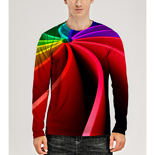 Men's T shirt 3D Print Graphic Optical Illusion 3D Print Long Sleeve Daily Tops Casual Rainbow
Men's T shirt 3D Print Graphic Optical Illusion 3D Print Long Sleeve Daily Tops Casual Rainbow