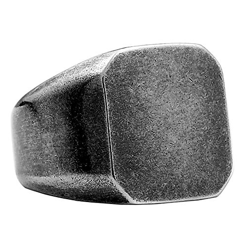 men's square ring stainless steel biker rings matte brushed simple antique silver solid ring band
men's square ring stainless steel biker rings matte brushed simple antique silver solid ring band