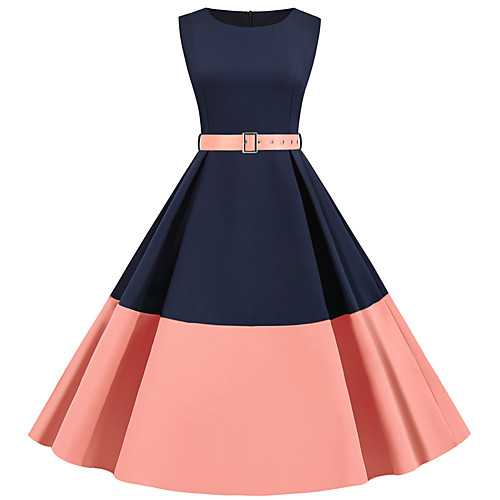 Women's A Line Dress Knee Length Dress Yellow Blushing Pink Green Black Sleeveless Print Patchwork Summer Round Neck Vintage Party 2021 S M L XL XXL 3XL
Women's A Line Dress Knee Length Dress Yellow Blushing Pink Green Black Sleeveless Print Patchwork Summer Round Neck Vintage Party 2021 S M L XL XXL 3XL