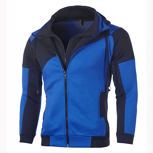 Men's Unisex Zip Up Hoodie Sweatshirt Color Block Hooded Work Basic Hoodies Sweatshirts Long Sleeve Blue Gray White
Men's Unisex Zip Up Hoodie Sweatshirt Color Block Hooded Work Basic Hoodies Sweatshirts Long Sleeve Blue Gray White
