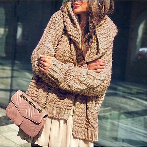 Women's Knitted Solid Color Cardigan Long Sleeve Sweater Cardigans V Neck Fall Winter Black Red Yellow
Women's Knitted Solid Color Cardigan Long Sleeve Sweater Cardigans V Neck Fall Winter Black Red Yellow