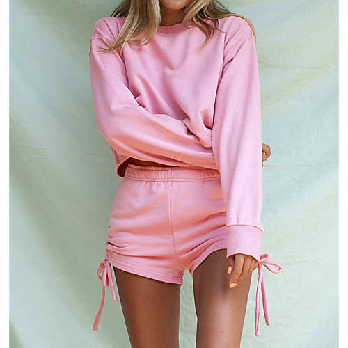 Women's Basic Cinched Plain Two Piece Set Sweatshirt Tracksuit Pant Biker Shorts Drawstring Tops
Women's Basic Cinched Plain Two Piece Set Sweatshirt Tracksuit Pant Biker Shorts Drawstring Tops