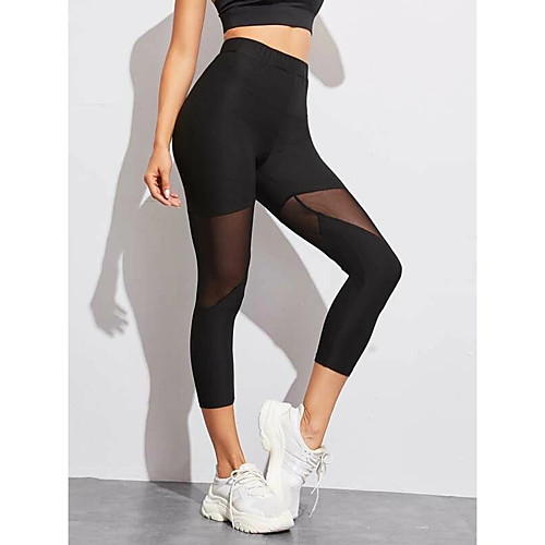Women's High Waist Yoga Pants Tights Capri Leggings Tummy Control Butt Lift Quick Dry Black Mesh Fitness Gym Workout Running Winter Summer Sports Activewear High Elasticity / Moisture Wicking
Women's High Waist Yoga Pants Tights Capri Leggings Tummy Control Butt Lift Quick Dry Black Mesh Fitness Gym Workout Running Winter Summer Sports Activewear High Elasticity / Moisture Wicking