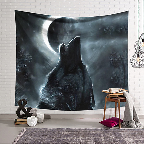 Wall Tapestry Art Decor Blanket Curtain Hanging Home Bedroom Living Room Decoration Polyester Wolf Under The Moon
Wall Tapestry Art Decor Blanket Curtain Hanging Home Bedroom Living Room Decoration Polyester Wolf Under The Moon