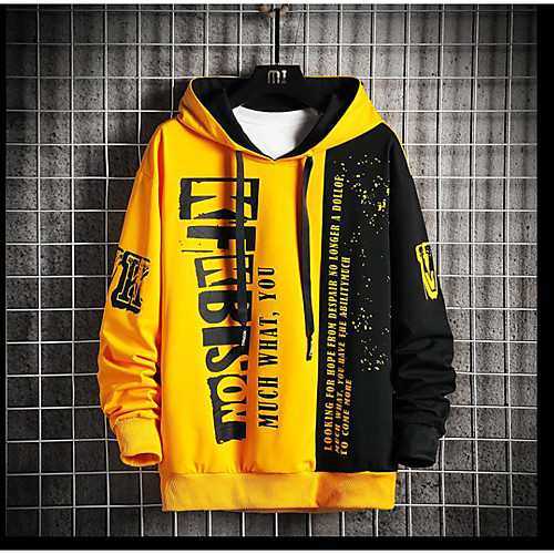 Men's Pullover Hoodie Sweatshirt Letter Hooded Casual Hoodies Sweatshirts Long Sleeve Slim Yellow White Red
Men's Pullover Hoodie Sweatshirt Letter Hooded Casual Hoodies Sweatshirts Long Sleeve Slim Yellow White Red