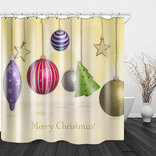 Christmas Beautiful Pendant Print Waterproof Fabric Shower Curtain For Bathroom Home Decor Covered Bathtub Curtains Liner Includes With Hooks
Christmas Beautiful Pendant Print Waterproof Fabric Shower Curtain For Bathroom Home Decor Covered Bathtub Curtains Liner Includes With Hooks