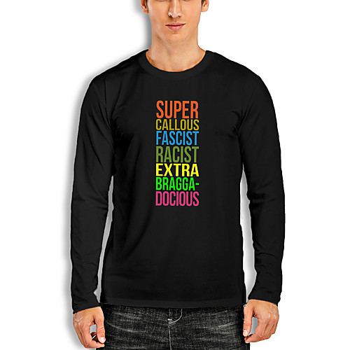 Men's T shirt Other Prints Graphic Letter Print Long Sleeve Daily Tops Cotton Basic White Black Red
Men's T shirt Other Prints Graphic Letter Print Long Sleeve Daily Tops Cotton Basic White Black Red