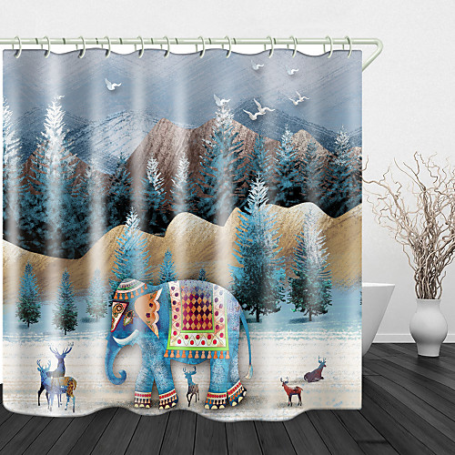 Elephant And Fawn Print Waterproof Fabric Shower Curtain For Bathroom Home Decor Covered Bathtub Curtains Liner Includes With Hooks 72 Inch
Elephant And Fawn Print Waterproof Fabric Shower Curtain For Bathroom Home Decor Covered Bathtub Curtains Liner Includes With Hooks 72 Inch