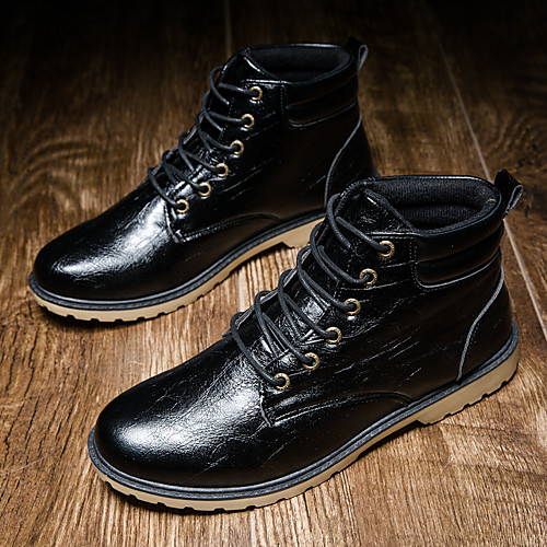 Men's Boots Casual Daily Walking Shoes PU Breathable Non-slipping Wear Proof Black Brown Fall
Men's Boots Casual Daily Walking Shoes PU Breathable Non-slipping Wear Proof Black Brown Fall