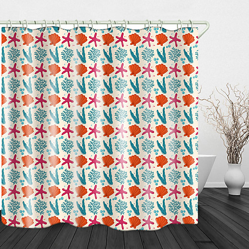 Starfish Seaweed Print Waterproof Fabric Shower Curtain for Bathroom Home Decor Covered Bathtub Curtains Liner Includes with Hooks 72 Inch
Starfish Seaweed Print Waterproof Fabric Shower Curtain for Bathroom Home Decor Covered Bathtub Curtains Liner Includes with Hooks 72 Inch