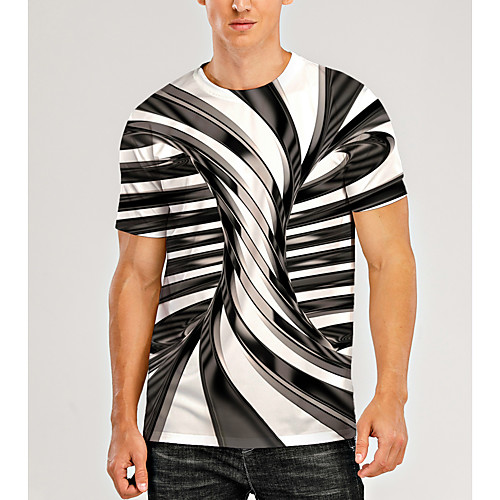 Men's T shirt 3D Print Graphic Optical Illusion 3D Print Short Sleeve Daily Tops Casual Black / White
Men's T shirt 3D Print Graphic Optical Illusion 3D Print Short Sleeve Daily Tops Casual Black / White