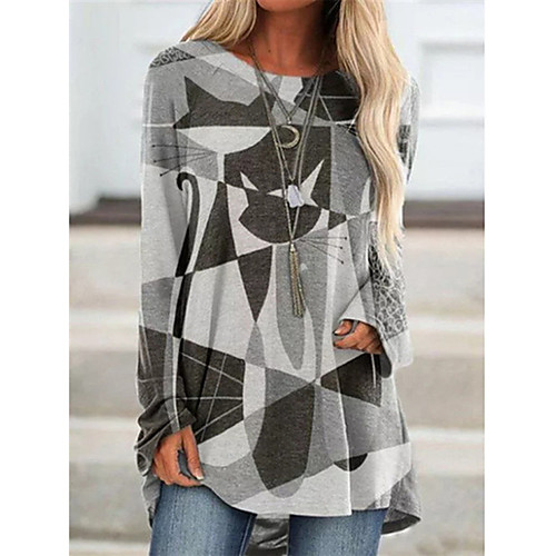 Women's Color Block Animal Jumper Long Sleeve Loose Sweater Cardigans Crew Neck Fall Spring Black Khaki Gray
Women's Color Block Animal Jumper Long Sleeve Loose Sweater Cardigans Crew Neck Fall Spring Black Khaki Gray