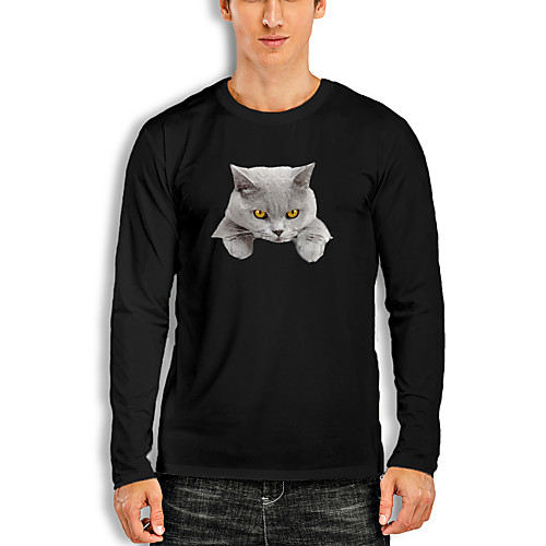 Men's Unisex T shirt Other Prints Graphic Animal Plus Size Print Long Sleeve Daily Tops Cotton Basic White Black Red
Men's Unisex T shirt Other Prints Graphic Animal Plus Size Print Long Sleeve Daily Tops Cotton Basic White Black Red