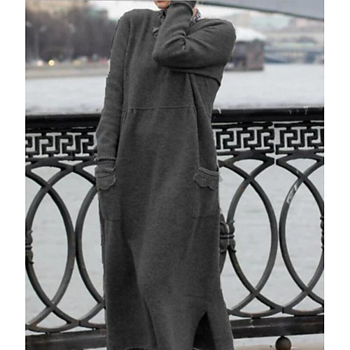 Women's Shift Dress Maxi long Dress Purple Wine Gray Khaki Dusty Blue Orange Black Brown Light Blue Long Sleeve Solid Color Patchwork Fall Winter Round Neck Hot Casual Loose 2021 S M L XL XXL 3XL
Women's Shift Dress Maxi long Dress Purple Wine Gray Khaki Dusty Blue Orange Black Brown Light Blue Long Sleeve Solid Color Patchwork Fall Winter Round Neck Hot Casual Loose 2021 S M L XL XXL 3XL