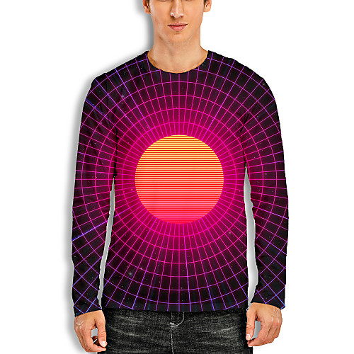 Men's T shirt 3D Print Graphic Optical Illusion 3D Print Long Sleeve Daily Tops Casual Fuchsia
Men's T shirt 3D Print Graphic Optical Illusion 3D Print Long Sleeve Daily Tops Casual Fuchsia