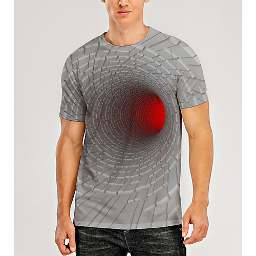 Men's T shirt 3D Print Graphic Optical Illusion 3D Print Short Sleeve Daily Tops Casual Light gray
Men's T shirt 3D Print Graphic Optical Illusion 3D Print Short Sleeve Daily Tops Casual Light gray