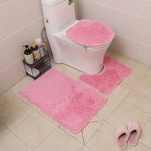 Bathroom Rugs Set Non Slip Polyester Bathroom Mats Fiber Silk Wool 3PC
Bathroom Rugs Set Non Slip Polyester Bathroom Mats Fiber Silk Wool 3PC