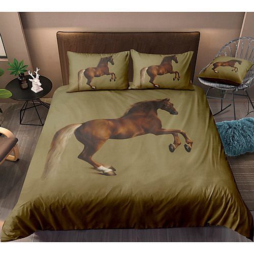Brown Horse 3-Piece Duvet Cover Set Hotel Bedding Sets Comforter Cover with Soft Lightweight Microfiber(Include 1 Duvet Cover and 1or 2 Pillowcases)
Brown Horse 3-Piece Duvet Cover Set Hotel Bedding Sets Comforter Cover with Soft Lightweight Microfiber(Include 1 Duvet Cover and 1or 2 Pillowcases)