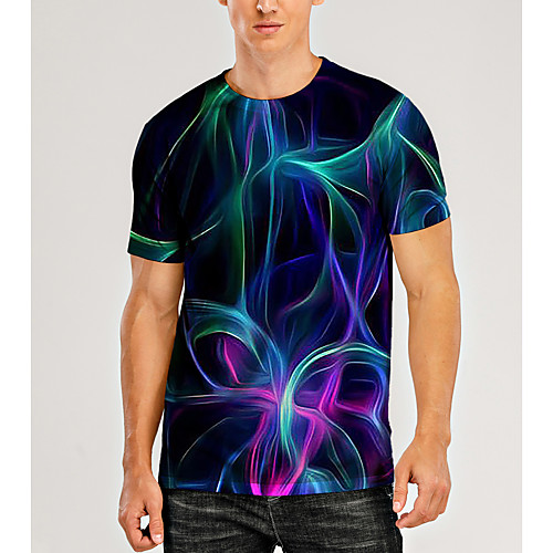 Men's T shirt 3D Print Graphic Optical Illusion 3D Print Short Sleeve Daily Tops Purple
Men's T shirt 3D Print Graphic Optical Illusion 3D Print Short Sleeve Daily Tops Purple