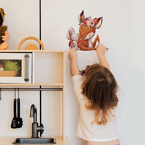Cartoon Sika Deer Pattern Children Imitation Decoration Self-adhesive Wall Stickers Pvc Waterproof Removable Stickers 5858cm
Cartoon Sika Deer Pattern Children Imitation Decoration Self-adhesive Wall Stickers Pvc Waterproof Removable Stickers 5858cm